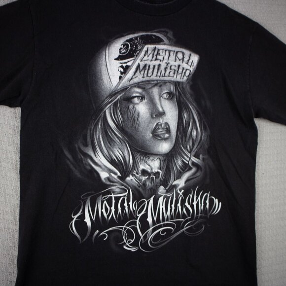Metal Mulisha Combat T Shirt 1999 Girl Men’s M Black - Picture 3 of 8